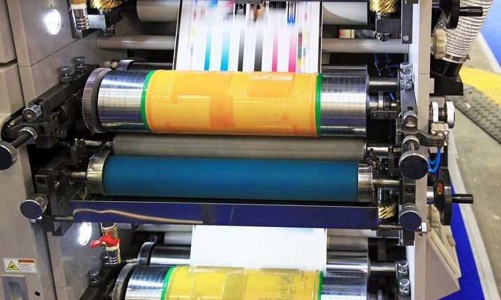 Hệ thống máy in Flexo khi hoạt động